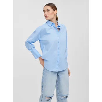 Dámská košile Vero Moda dámská košile Stinna dlouhý rukáv světle modrá Velikost: S