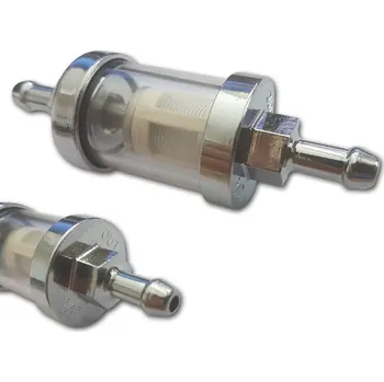 Filtr do auta Palivový filtr na motorku 6 mm, skleněný/kovový rozebíratelný