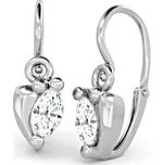 SOLUNA ALENA zlaté dětské náušnice se zirkony bílé zlato