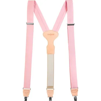 Kšandy Pánské šle Avantgard - růžové, béžová kůže