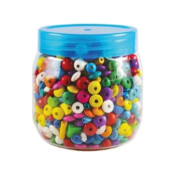 Dětské navlékací korálky Perličky v dóze