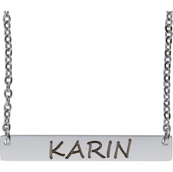 Řetízek Doria Řetízek z oceli se jménem KARIN stříbrná G201