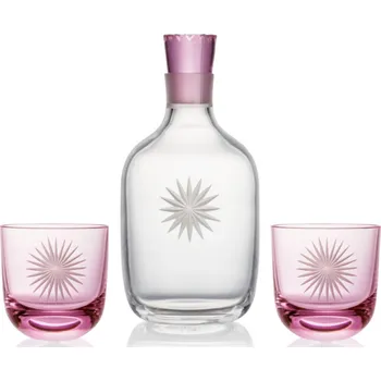 Sklenice Karafa Amadeus pink + 2 sklenice Stella