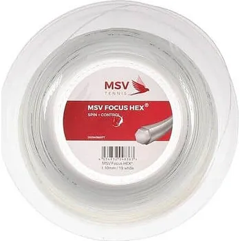 Struna na výplet tenisové rakety MSV Focus HEX tenisový výplet 200 m bílá Průměr: 1,27