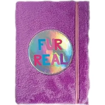 Set školních potřeb Notatnik pluszowy fioletowy