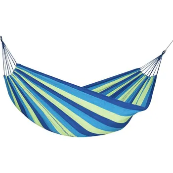 Houpací síť Závěsná houpací síť 180 x 120 cm pruhy modré/žluté