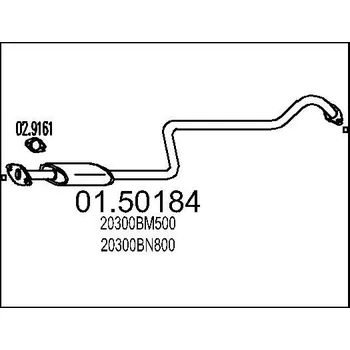 Auto-moto Střední tlumič výfuku MTS 01.50184