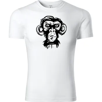 Fenomeno Dětské tričko Opice hlava - bílé Velikost: 134 cm/ 8 let