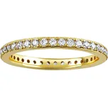 Stříbrný/pozlacený prsten Samira s čirými Brilliance Zirconia JJJ1296RRG