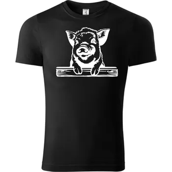 Chlapecké tričko Fenomeno Dětské tričko Prase - černé Velikost: 158cm/12 let
