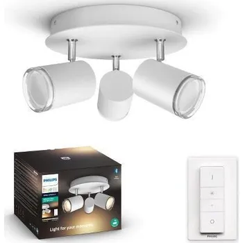 Bodové svítidlo Hue Adore Bluetooth SVÍTIDLO BODOVÉ LED 3xGU10 5W 350lm 2200-6500K IP44, bílá + ovladač SKL000388962