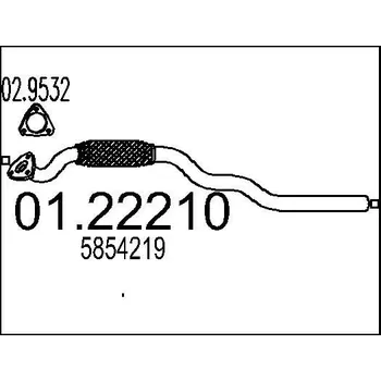 Auto-moto Výfuková trubka MTS 01.22210