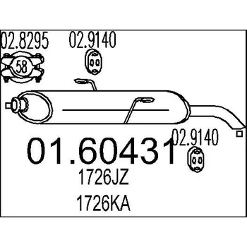 Auto-moto Zadní tlumič výfuku MTS 01.60431