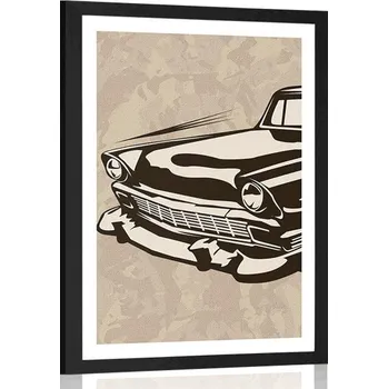 Plakát Dovido Plakát s paspartou retro veterán