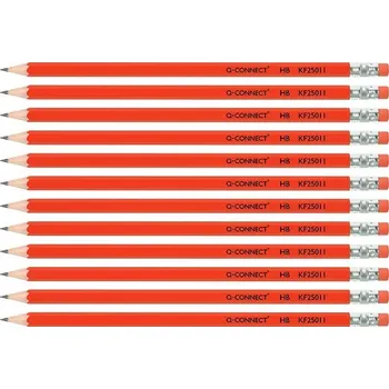 Mikrotužka Q-CONNECT HB, šestihranná s gumou - balení 12 ks