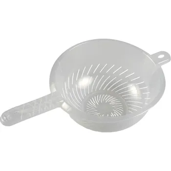 Cedník a síto Cedník d24x11cm s rukoj., transparent, plast