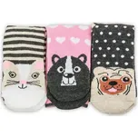 Pidilidi Veselé ponožky Funny šedá 3 ks Vel. 23-26