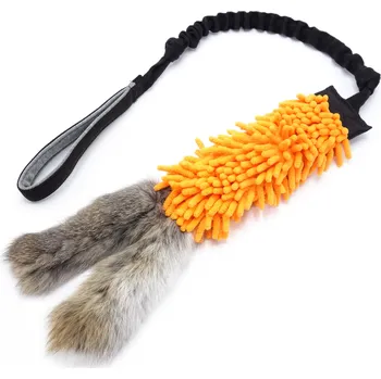 Hračka pro psa Mop s králičí kožešinou - střapec