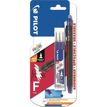 PILOT FriXion Point Clicker 05 / 0.25 mm, modré + náplň