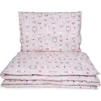 Povlečení Maceshka Povlečení Basic tisk Zajíčci baletky v růžové