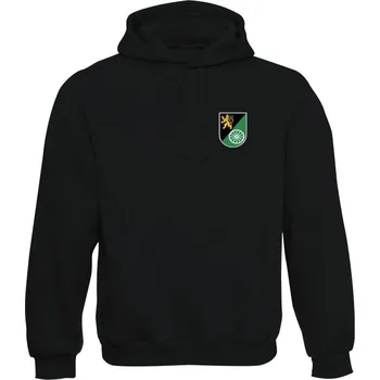 Pánská mikina Mikina s kapucí 143. zásobovací prapor (Lipník nad Bečvou) - černá