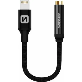 Sluchátka SWISSTEN audio redukce Lightning / jack 3,5 mm (samice), délka 0,15 m, černá