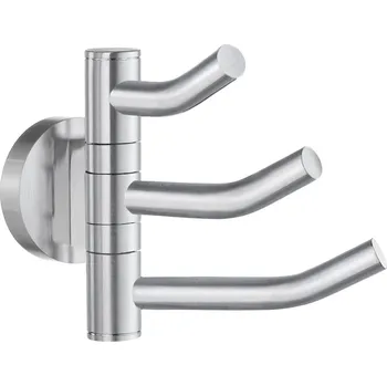 Držák na ručník Home - otočný háček trojitý, matný chrom HS327