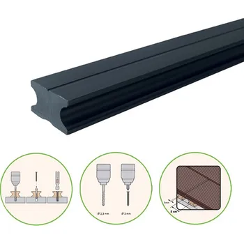 Terasové prkno WPC plný podkladový hranol 40x25x4000mm antracit