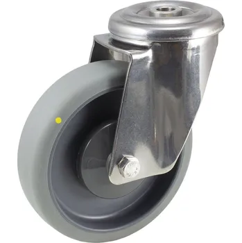 Pojezdové kolečko Nerezové pryžové antistatické pojezdové kolo 8470-UFP-A 100 P30 INOX