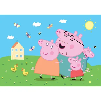Fototapeta Dětská fototapeta Pepa Pig 252 x 182 cm, 4 díly