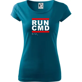 Dámské tričko Run CMD - Dámské triko Pure - 3XL ( Petrolejová )