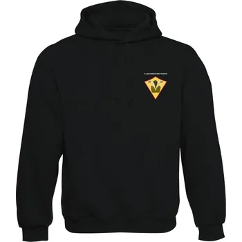 Pánská mikina Mikina s kapucí 71. mechanizovaný prapor Simple - černá