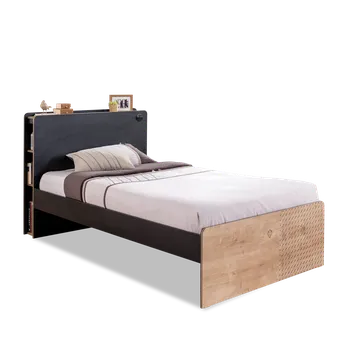 Postel Čilek Black 120 x 200 cm dub/černá