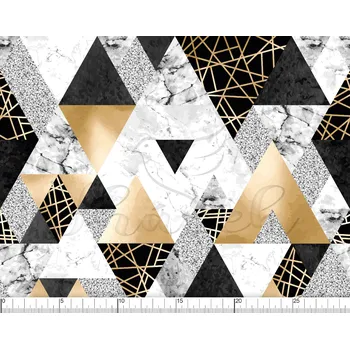 Zakázkový tisk, softshell, kočárkovina... Marble trojúhelníky antracit Látky k tisku: Microfirba