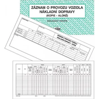 Tiskopis Alonž, záznam o provozu nákladní dopravy 2-3 A4, ET220, Baloušek