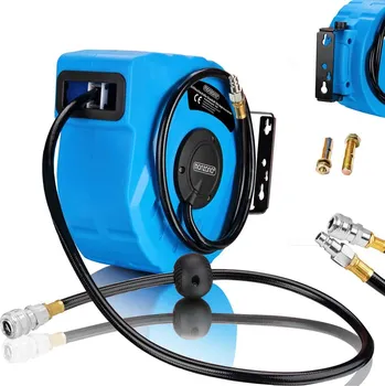 Příslušenství ke kompresoru Monzana Navíjecí buben s tlakovou hadicí AIR, 10m, modrá