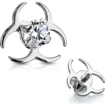 Piercing Microdermal biohazard - ozdobná část (ocelová)