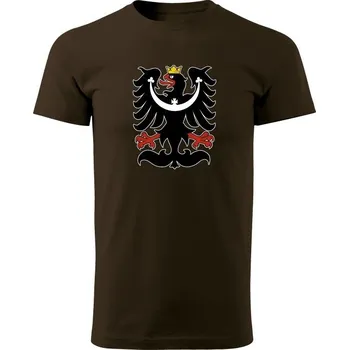 Pánské tričko Tričko SLEZSKÁ ORLICE - hnědá