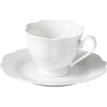 Set 2 ks šálek s podšálkem na presso 90ml Meringa BRANDANI (barva - porcelán, slonová kost)