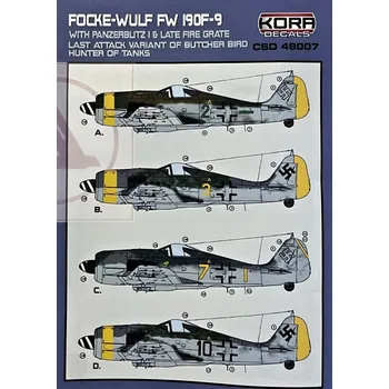 Plastikový model 1/48 Fw 190F-9 w/ Panzerblitz I late fire grate