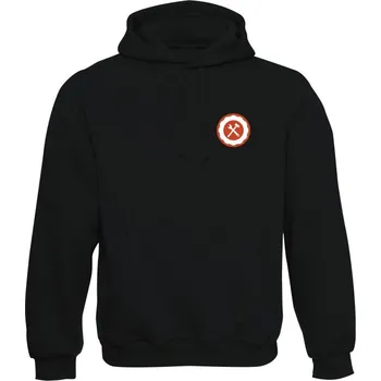 Pánská mikina Mikina s kapucí 142. prapor oprav (Klatovy) - černá