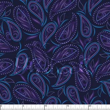 Zakázkový tisk, softshell, kočárkovina... Paisley lístky Látky k tisku: Microfirba