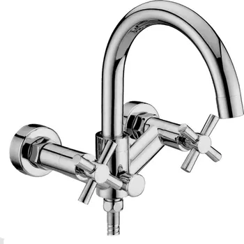 Vodovodní baterie BESTECO Double Decker Vanová baterie s otočným ústím, 150 mm, Chrom