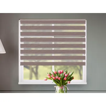 Roleta FEXI Zatemňovací Roleta Den a noc, v POLO kazetě, Hesián, Arašídové máslo, E 013, 150x30 cm