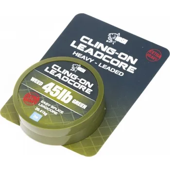 Lano NASH - Olověná šňůra Cling-On Leadcore Weed Green 7 m 20,41 kg