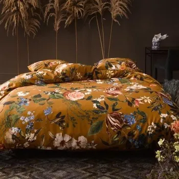 Povlečení Essenza | Luxusní povlečení Verdi ochre 140x200, 70x90 - 100% bavlněný satén