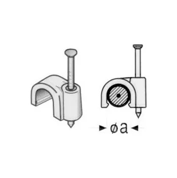 kabelová chránička Geti příchytka kabelová 6mm bílá