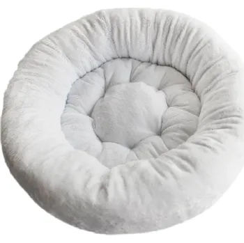 Pelíšek pro kočku Rajen kulatý pelíšek 50cm, vzor čistě bílý