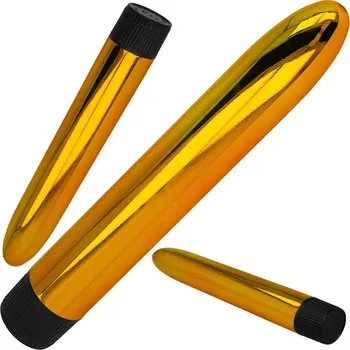 Vibrátor LOLO hladký lesklý vibrátor zlatý