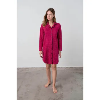 Dámská noční košile Vamp - Dámská noční košile - Macy 17451 - Vamp red cerise S